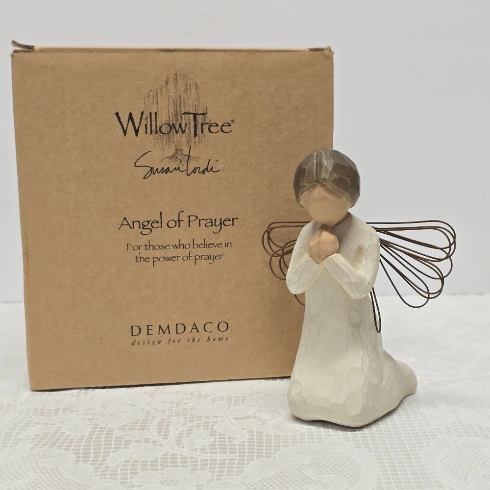 Vintage Willow Tree ANGEL OF PRAYER Figurine by Demdaco 1999 With Box
